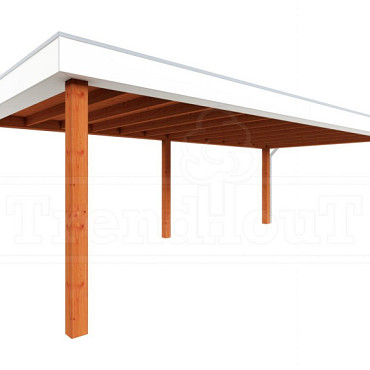 Buitenverblijf Verona model rechts 7500x4000x2500mm (bxdxh)