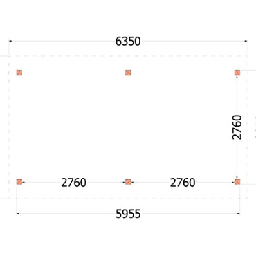 Buitenverblijf Zadeldak XL 6350x3800x3950mm (bxdxh)