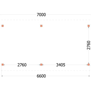 Buitenverblijf Zadeldak XL 7000x3800x3950mm (bxdxh)