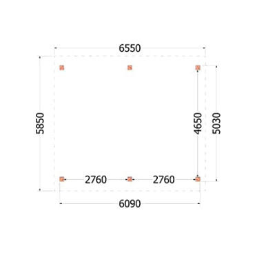 Buitenverblijf Zadeldak XXL 6550x5950x4900mm (bxdxh)