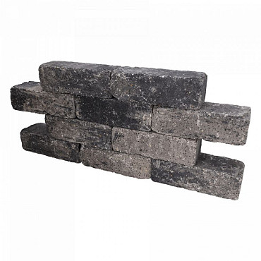 Catrock Getrommeld stapelblok 31x11,5x10cm Bruin/Zwart