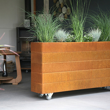 Bloembak Modulair Corten 210x90x56cm