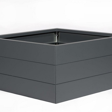 Bloembak Modulair Antraciet (RAL7016) fijnstructuur 90x90x42cm