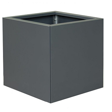 Bloembak vlak - Antraciet (RAL7016) fijnstructuur 60x60x60cm