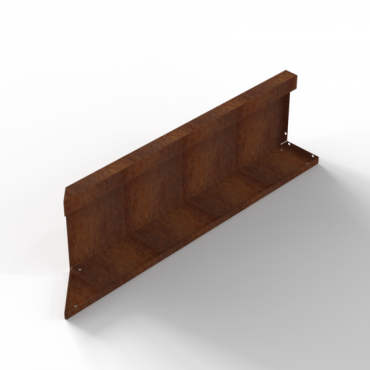 Bloembak Module+ Inwendig hoekpaneel-Rechts (C) Corten 90x28cm
