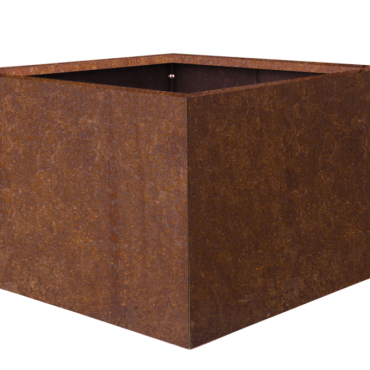 Bloembak Corten - vlak 90x90x60cm