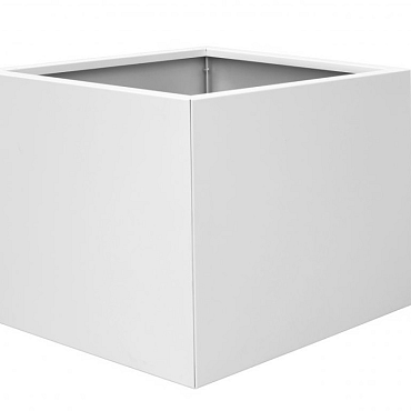Bloembak vlak - Wit (RAL9016) fijnstructuur 90x90x60cm