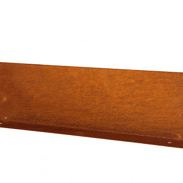 Kantopsluiting Cortenstaal Double (flg) 300cm x 16,5cm