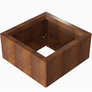 Bloembak Module+ 60x60x28cm | Corten