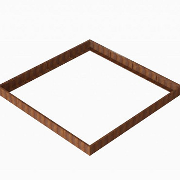 Bloembak Module+ 360x360x28cm | Corten