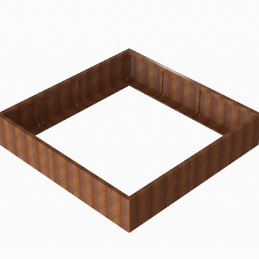 Bloembak Module+ 210x210x42cm | Corten