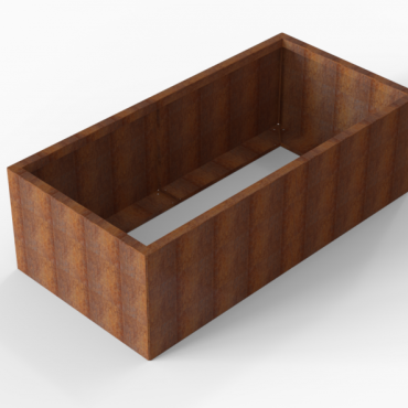 Bloembak Module+ 90x180x56cm | Corten