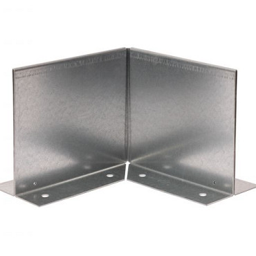 Inwendige hoek Kantopsluiting Double (flg) 10 cm - Verzinkt