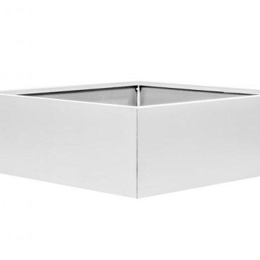 Bloembak vlak - 150x150x40 cm Wit
