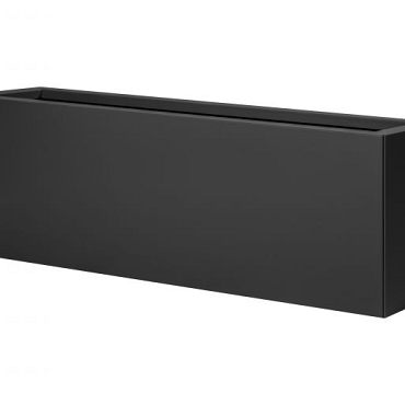 Bloembak vlak - 30x210x40 cm Grafiet zwart