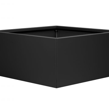 Bloembak vlak - 90x90x40 cm Grafiet zwart