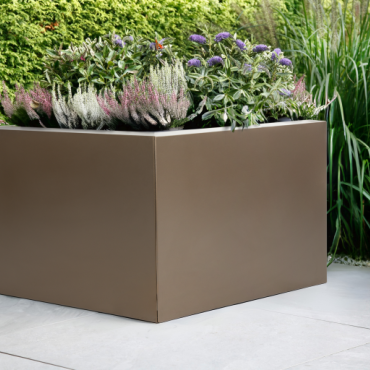 Bloembak vlak - 120x120x40 cm Supra bruin