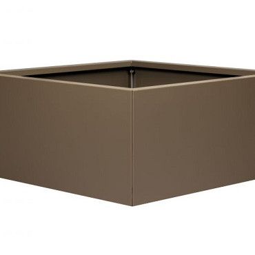 Bloembak vlak - 90x90x40 cm Supra bruin