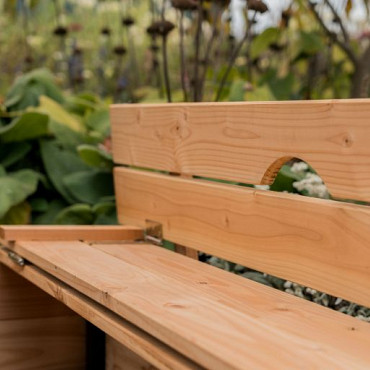 Zandbak Roy met deksel/zitbank 120x120x30cm - Douglas