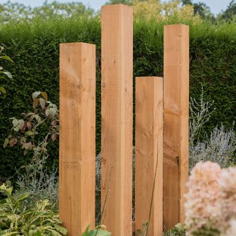 Douglas fijnbezaagde Paal 15x15x400cm onbehandeld