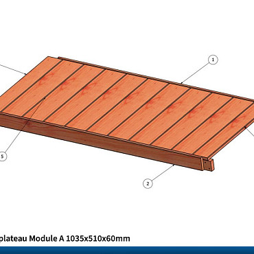 Buitenkeuken Buffet | Legplateau Module A 1035x510x60mm