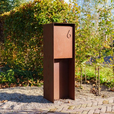Brievenbus Corten - FLYN 350x350x1150 (LFC1.2)