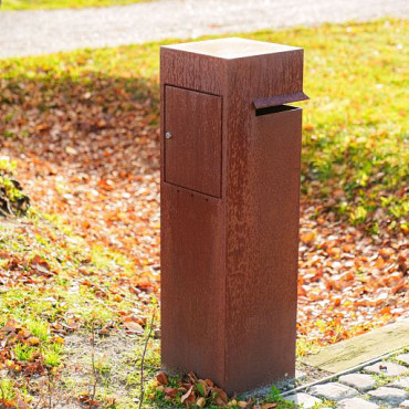 Brievenbus Corten - IVAR 350x350x1200 (IVC1.2)