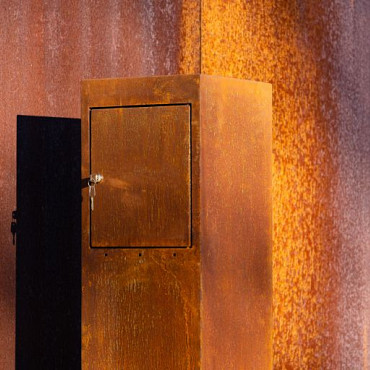 Brievenbus Corten - NOX 350x350x1200 (NOC1.2)