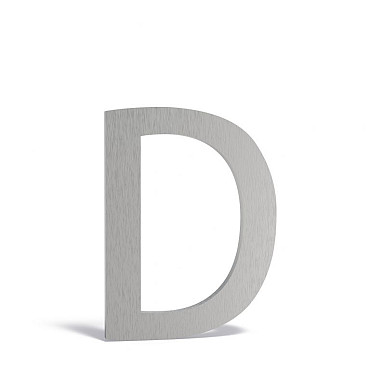 Huisletter 70x5x90mm RVS 5mm (D RVS)