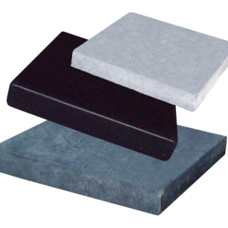 paalmuts vlak 75x75 zwart beton