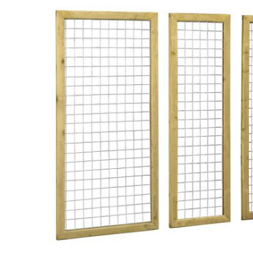 Grenen betonijzertrellis met maas 75x75cm in Raamwerk 44x68cm 90x180cm groen geïmpregneerd