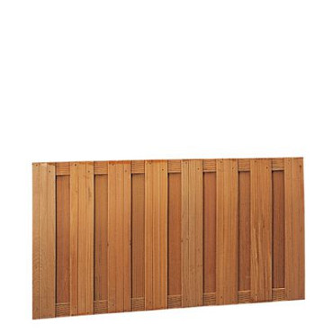 Hardhouten plankenscherm 17-planks 14mm recht verticaal 180x90cm
