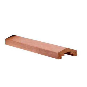 Hardhouten geschaafde afdekkap met sponning (49x1cm) 7x35x180cm