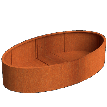 Ellipse 1200x800x600mm Corten (CEL5)