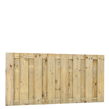 Jumboscherm geschaafd Vuren 17-planks 15mm 180x90cm recht verticaal
