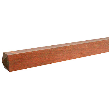 Hardhouten Azobé Paal 14x14x300cm met diamantkop