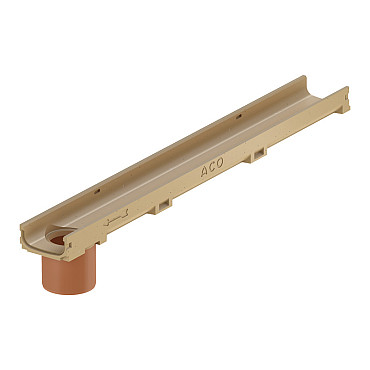 ACO Euroline H60 gootelement L=1000mm zonder rooster met onderuitloop Ø110mm