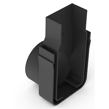 ACO SlimLine eindplaat (met zijuitloop 50mm)