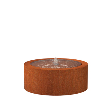 Corten Watertafel ROND 1000x400mm Corten 3mm (CBR6)