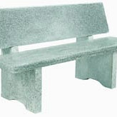 Bank natuursteen graniet basic met rugleuning 115cm