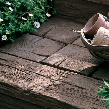 Timberstone tegel 22x22,5x5 coppice brown