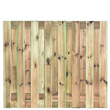 Tuinscherm geïmpregneerd 17 planks (15+2) Coevorden 150x180cm
