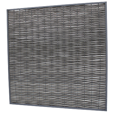 Composiet wickerscherm in alu frame | 180x180cm | Antraciet