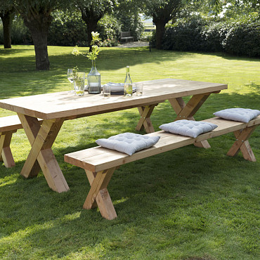 Tuinset Xavi Excellent ( 2xbank en 1xtafel)