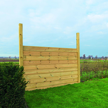 Grenen profielplank 2,8x14,5x200cm groen geïmpregneerd