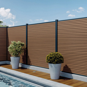 Boston WPC Fence Board Modern 21x160mm L-178cm | Teak