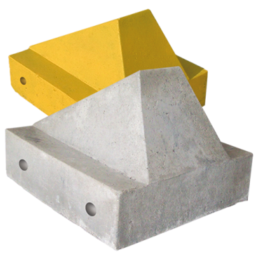 Schrikblok 60x50x40cm geel