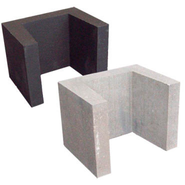 U-Hoekelement 30x30x40 grijs of zwart