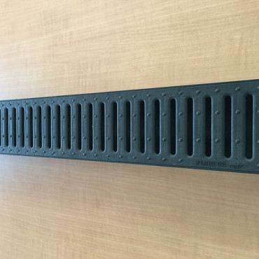 Drain afvoergootset met zwart PE sleufrooster 3 m1 'Garagepack'