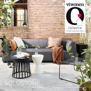 Keramische tegel vtwonen Solostone Uni Clouds beige 70x70x3,2cm